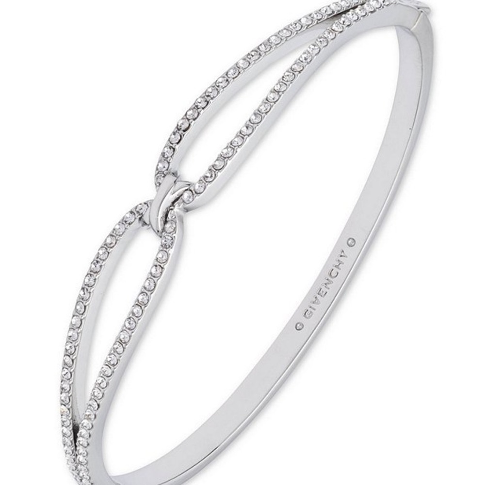 Givenchy crystal pave knot bangle bracelet!